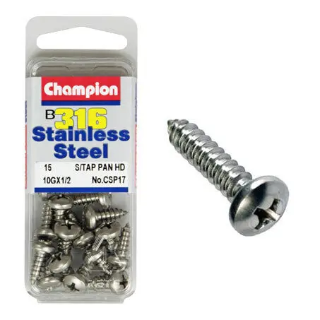 Champion Self Tapping Pan Head Screws 10G X 1/2 “ Csp17 1