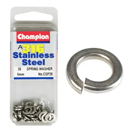 Champion Spring Washers- Fasteners S/S 5Mm  Csp28 1