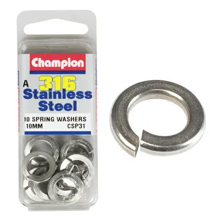 Champion Spring Washers- Fasteners S/S 10Mm  Csp31 1