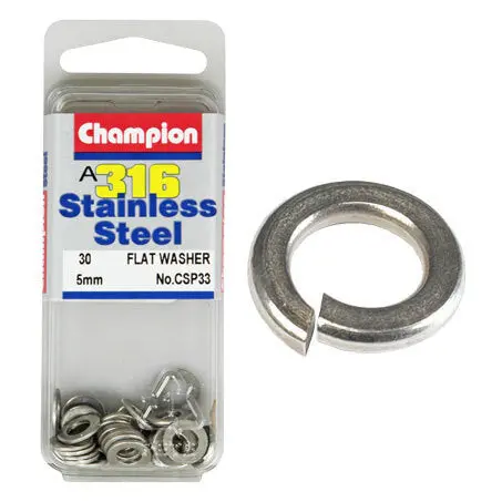 Champion Flat Washers- Fasteners S/S 5Mm  Csp33 1