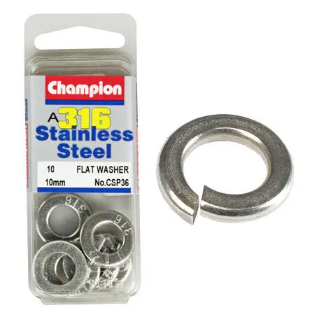 Champion Flat Washers- Fasteners S/S 10Mm  Csp36 1