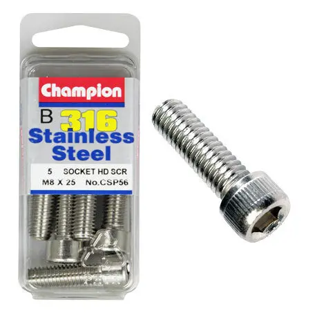 Champion Socket Head Screws 8Mm X 25Mm  Csp56 1