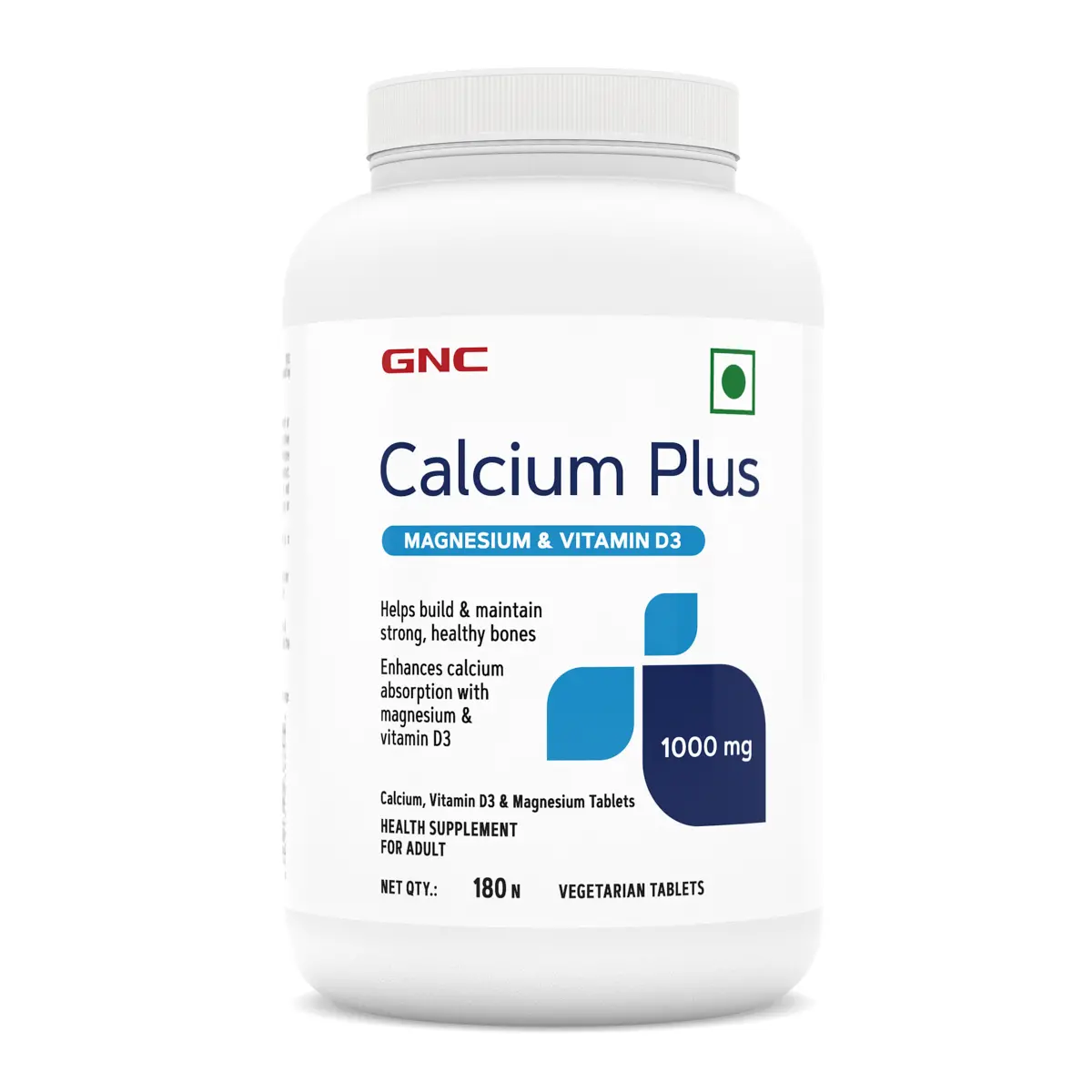 Gnc Calcium Plus 1000Mg With Magnesium And Vitamin D3 - Clearance Sale| Expiry - 2024-09-30 1