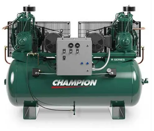 Champion Hpl7df-12 – Pl-Series 15 Hp (7.5 Hp ×2) Pressure-Lubricated Reciprocating Air Compressor | 120-Gallon Horizontal Tank 1