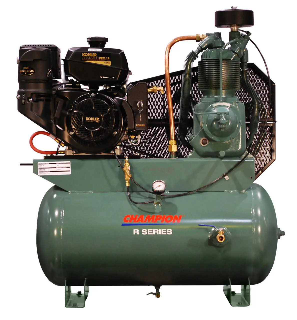 Champion Hgr7-3K - 14Hp  Kohler Gas Engine Air Compressor, 30 Gallon Air Receiver, 23.2 Cfm @ 175 Spsi 1