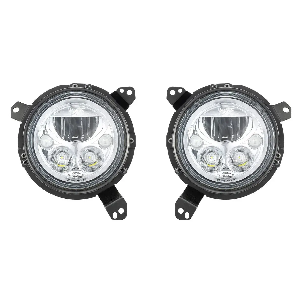 Vision X 7" Vx Led Headlights Chrome Clear For 18-24 Jeep Wrangler Jl Gladiator 1