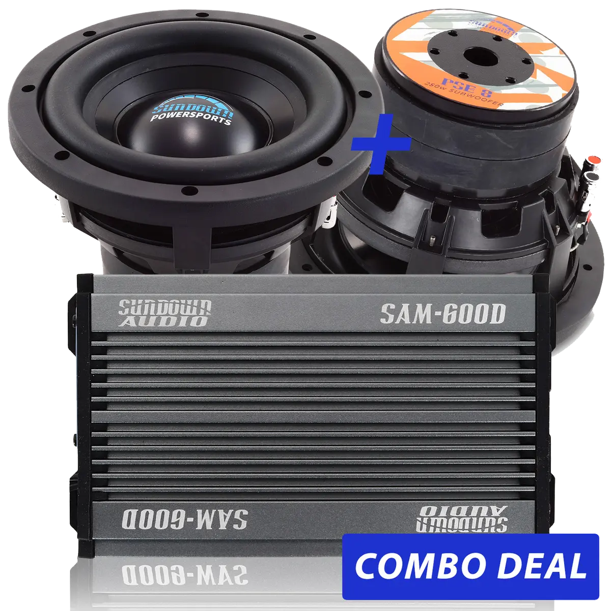 2 Pse-8 8" Powersports Subwoofers & 1 Sam-600.1 Combo Deal 1