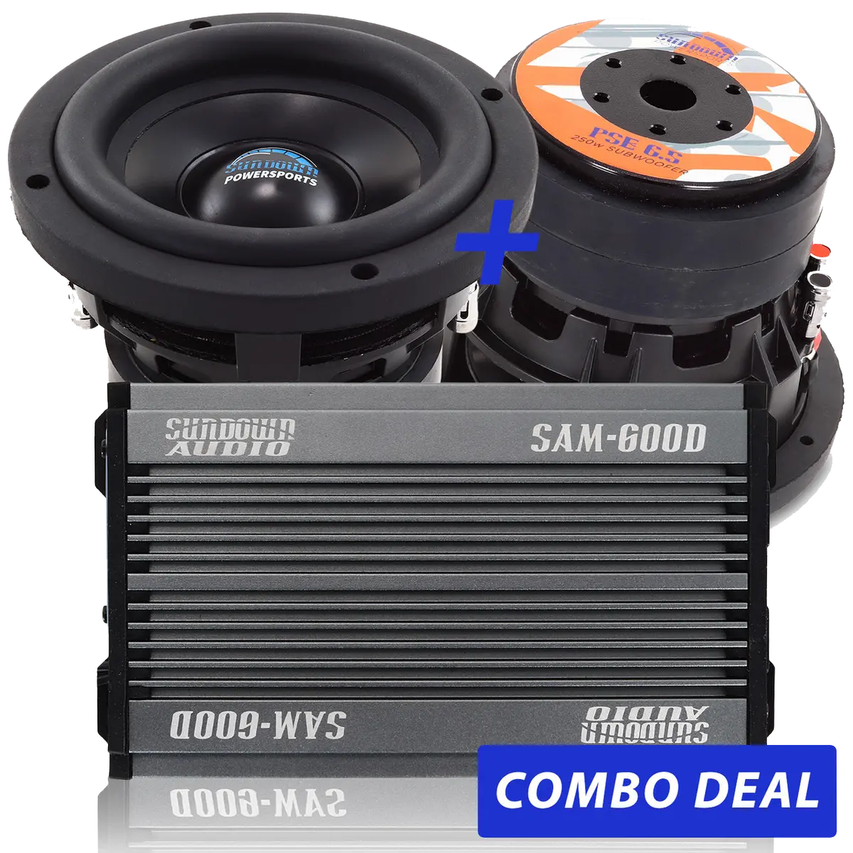 2 Pse-6.5 6.5" Powersports Subwoofers & 1 Sam-600.1 Combo Deal 1