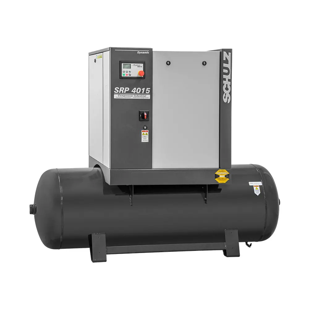 Schulz Of America Srp-4020 R Dynamic - 20 Hp Rotary Screw Air Compressor With  Sound Enclosure, 120 Gallon Air Receiver, 74 Cfm @ 125 Psi 1