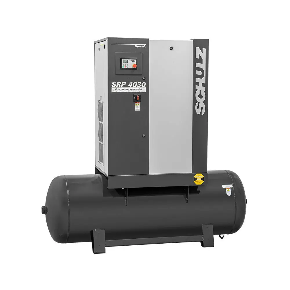 Schulz Of America Srp-4030 R Dynamic - 30 Hp Rotary Screw Air Compressor With  Sound Enclosure, 120 Gallon Air Receiver, 113 Cfm @ 125 Psi 1