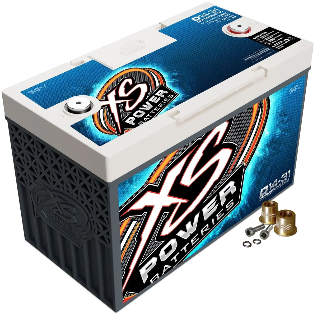 Xs Power D14-31 14V 5000A 1130Ca Agm Car Audio Battery/Powercell Group 31 1