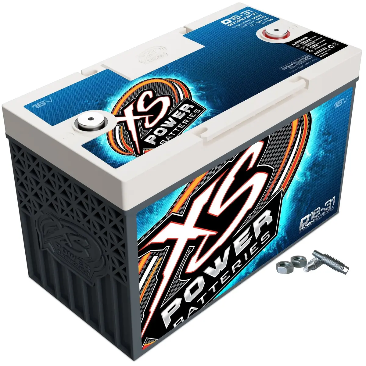 Xs Power D16-31 16 Volt 5000A 1130Ca Car Audio Battery/Powercell Group 31 1