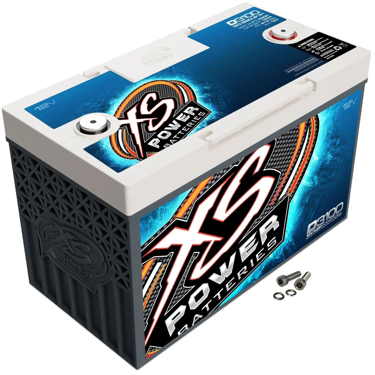 Xs Power D3100 12 Volt Agm 5000 Amp Sealed Car Audio Battery/Power Cell+ M6 Terminals 1