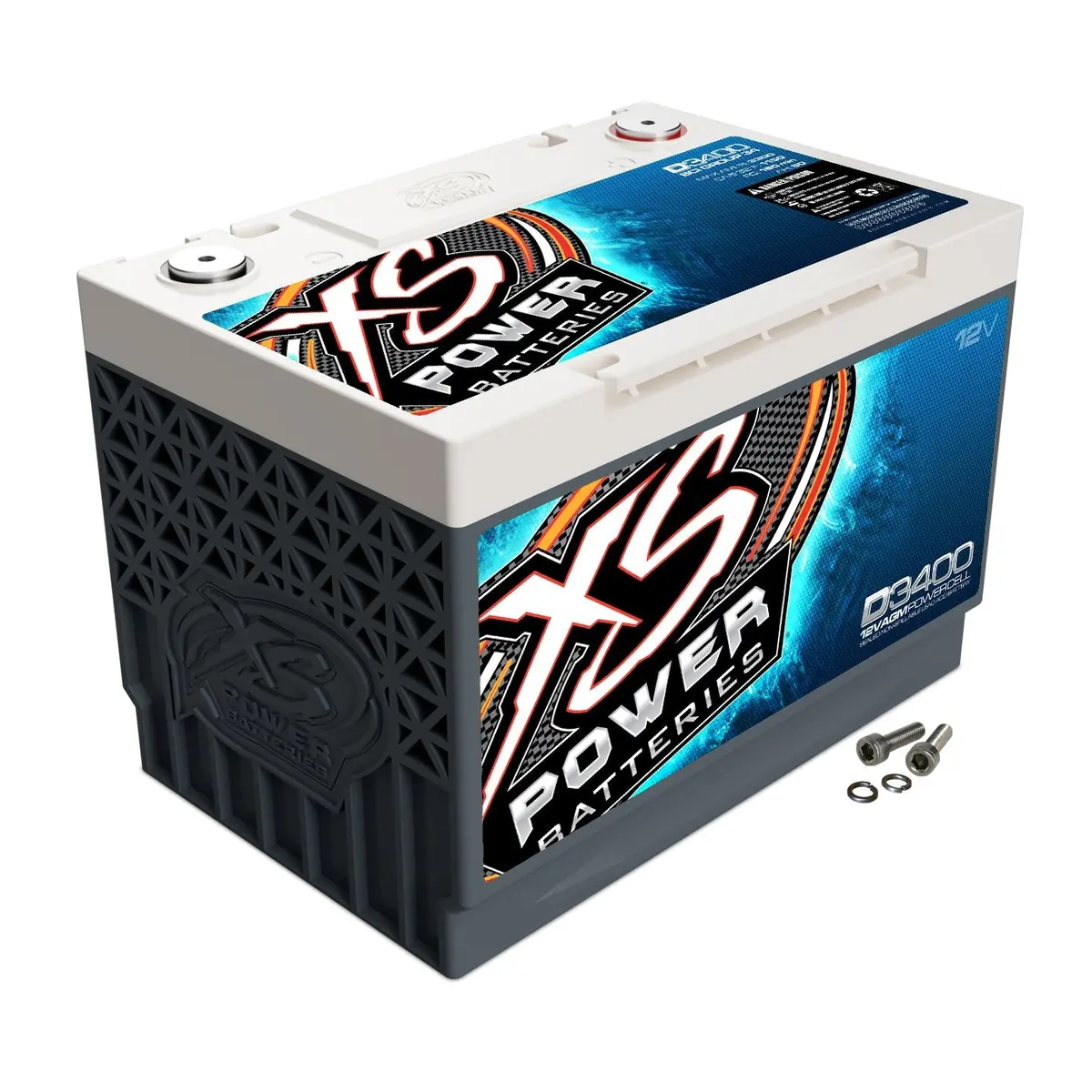 Xs Power D3400 12V Agm 3300A Car Audio Agm Battery/Powercell Group 34 1