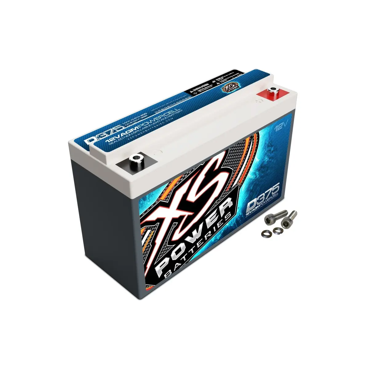 Xs Power D375 12 Volt Agm 800 Amp Sealed Car Audio Battery/Power Cell+Terminals 1