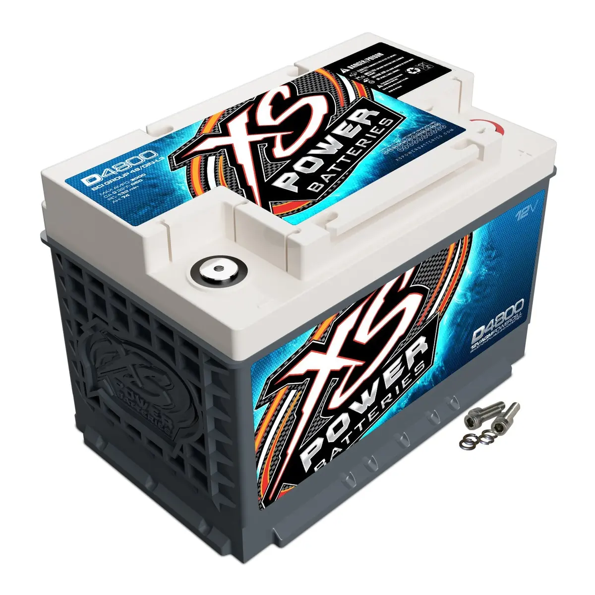 Xs Power D4800 12 Volt Agm 3000 Amp Sealed Car Audio Battery/Power Cell+Terminal 1