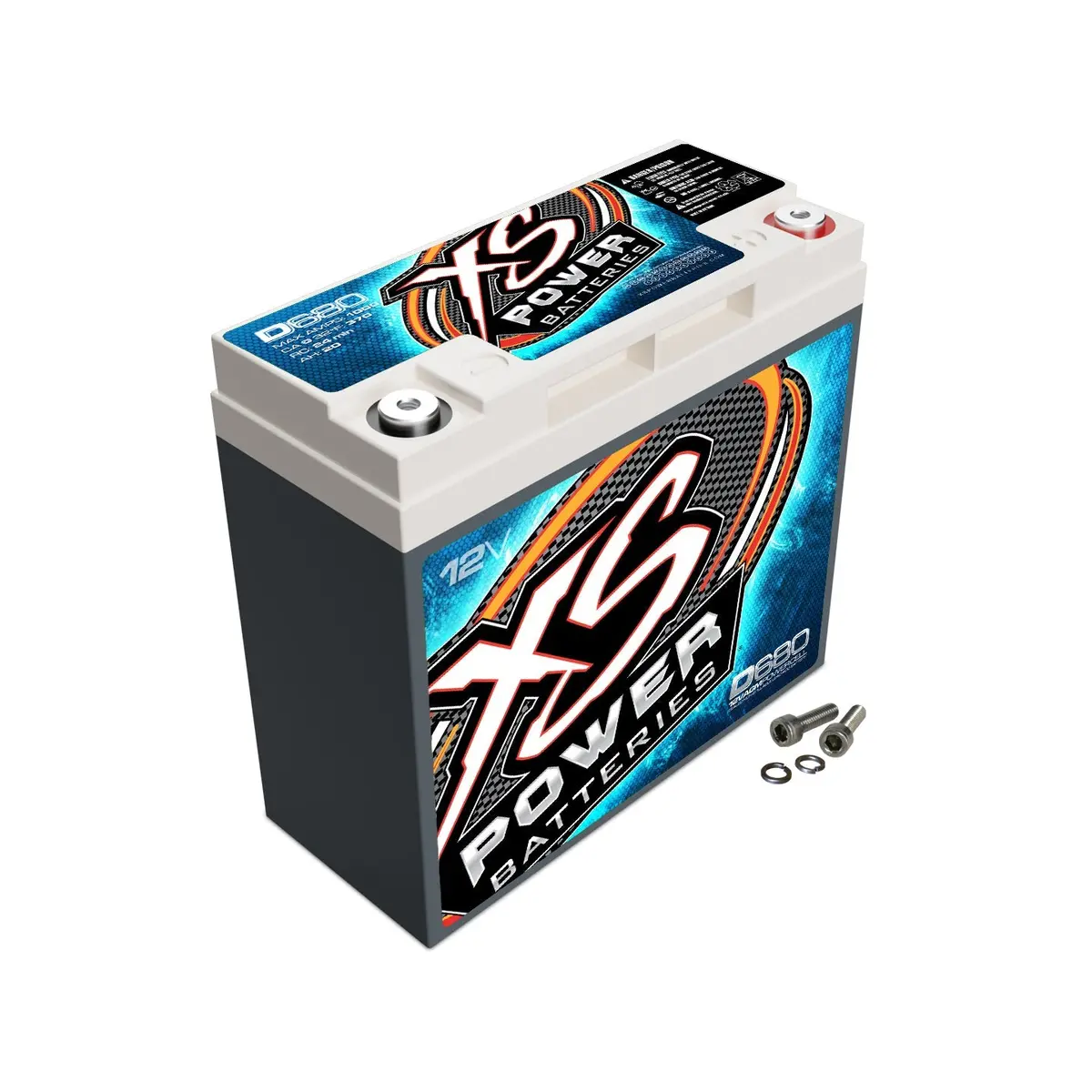 Xs Power D680 12 Volt Agm 1000 Amp Sealed Car Audio Battery/Power Cell+Terminals 1