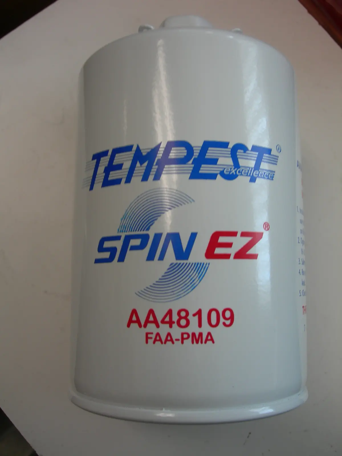 Filter, Oil - Aa48109 - Spin-On Ez - Long - 3/4-16 Female Thread - Tempest 1