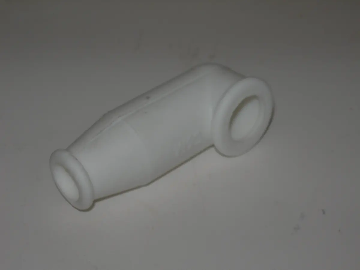 Nipple, Electrical Terminal - 2.50" Ol - .56" Dia - .43" Hole - White 1