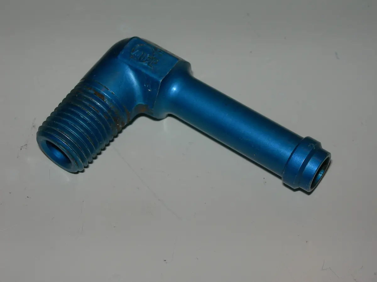 Nipple, Elbow 90' - Pipe/Hose - 1/4" Npt - 3/8" Hose Id 1