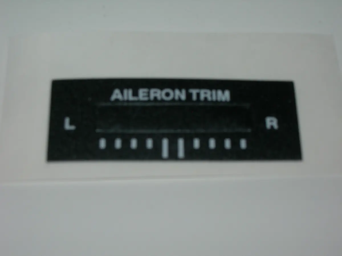 Label, Aileron Trim - Small - Ray Allen 1