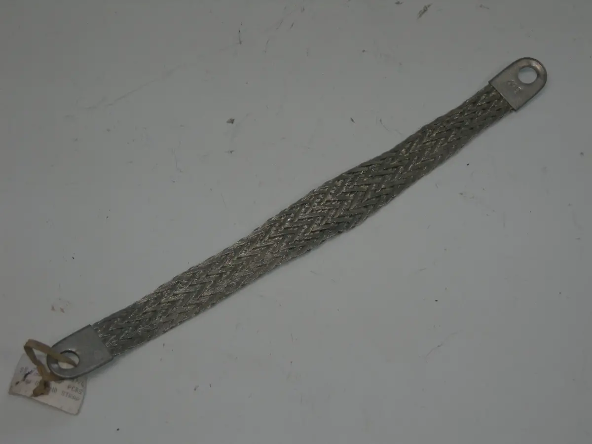 Strap, Grounding - 12 1/2" Between 7/16" Holes - 7/8" Wide - 1/8" Thick Braid 1