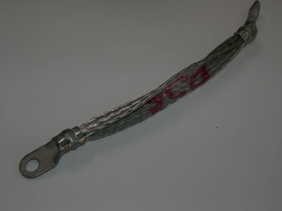 Strap, Grounding - 7 1/2" Between 5/16" Holes - 1"  Wide Braid 1