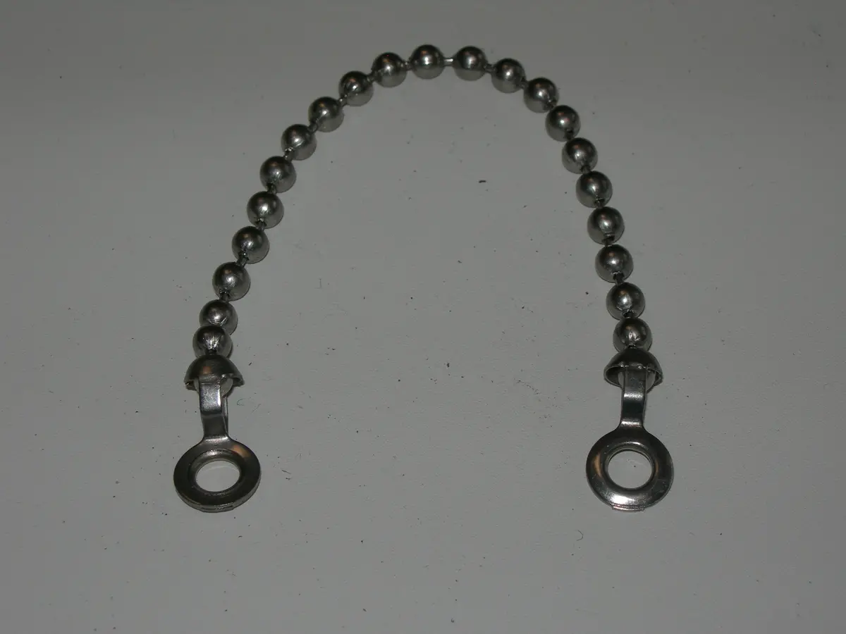 Chain, Assembly - 6" Between 3/16" Holes - Stainless 1