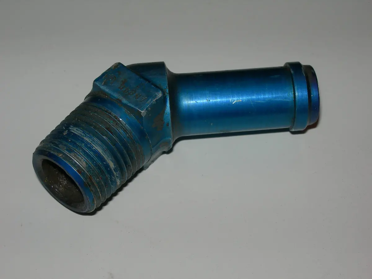 Nipple, Elbow 45' - Pipe/Hose - 1/2" Npt - 5/8" Id Hose 1