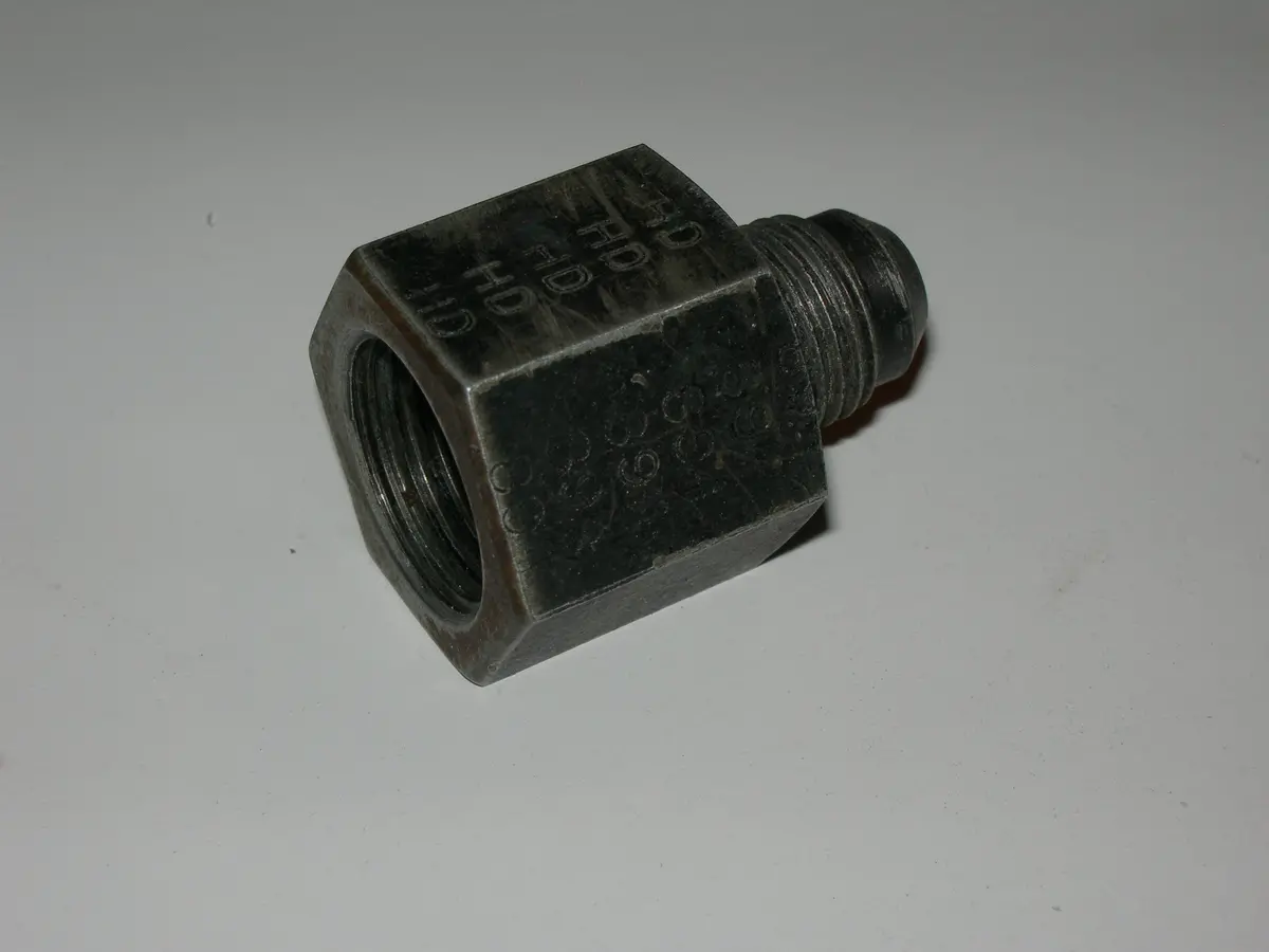 Adapter, Female - Straight To Male 37' - 1/2" Tube Od - 3/8" Tube Od - Steel 1