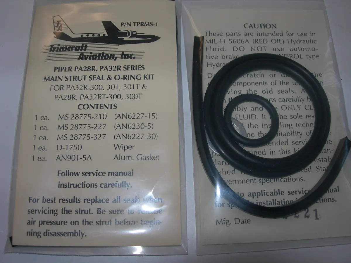 Kit, Strut Seal - Nose - Pa28r/32R - Trimcraft 1