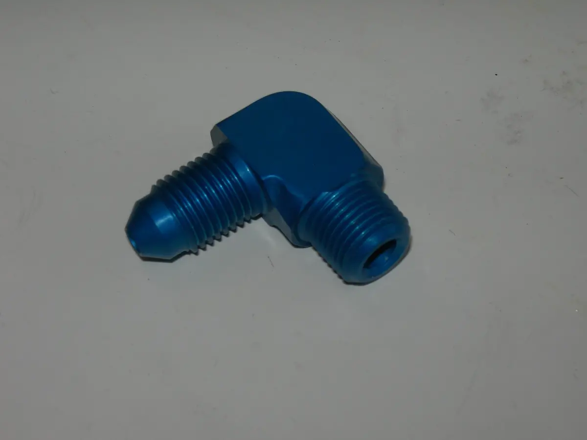 Adapter, Pipe/Flare - 90' - 1/8" Npt - 3/16" Tube 1