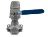 Champion / Infinity Quick-Lock Aluminum Piping - 45° Double Outlet Elbow W/ Ball Valve 25Mm X 1/2" X 1/2", Pn: C90665-25-08 1