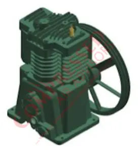 Fs-Curtis E-57 - Ca Series Bare Two Stage Reciprocating Air Compressor Pump,  5-7.5 Hp, Pn: Fe57ab 1