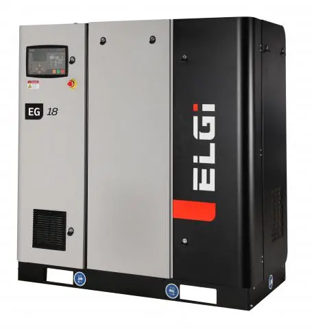 Elgi Eg 18 Base Mount Oil-Injected Rotary Screw Air Compressor – 25 Hp 1