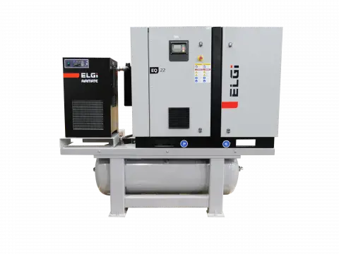 Elgi Eq22 – 30 Hp Tank Mounted Rotary Screw Air Compressor With Refrigerated Air Dryer  | Built For Rugged Performance, Backed By Industry-Leading Warranty 1