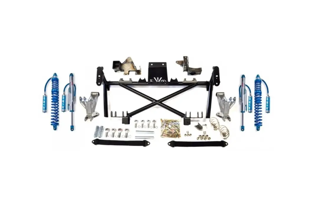 Evo Mfg Rear Double Throwdown Coilover/Bypass Kit '07-'18 Jeep Wrangler Jk Jku 1