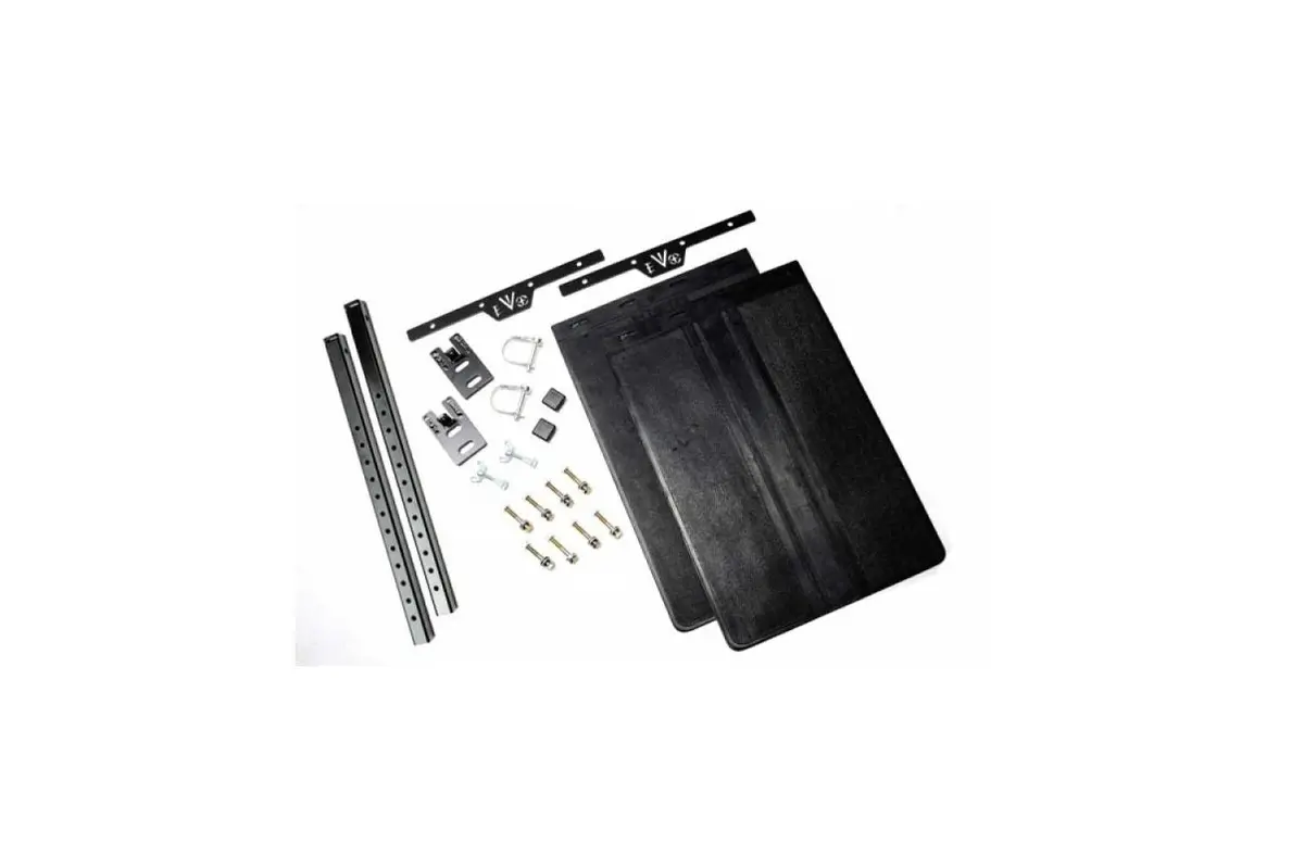 Evo Mfg Quick Release Mud Flap Kit For Jeep Wrangler Jk Jku Evo-1119B 1