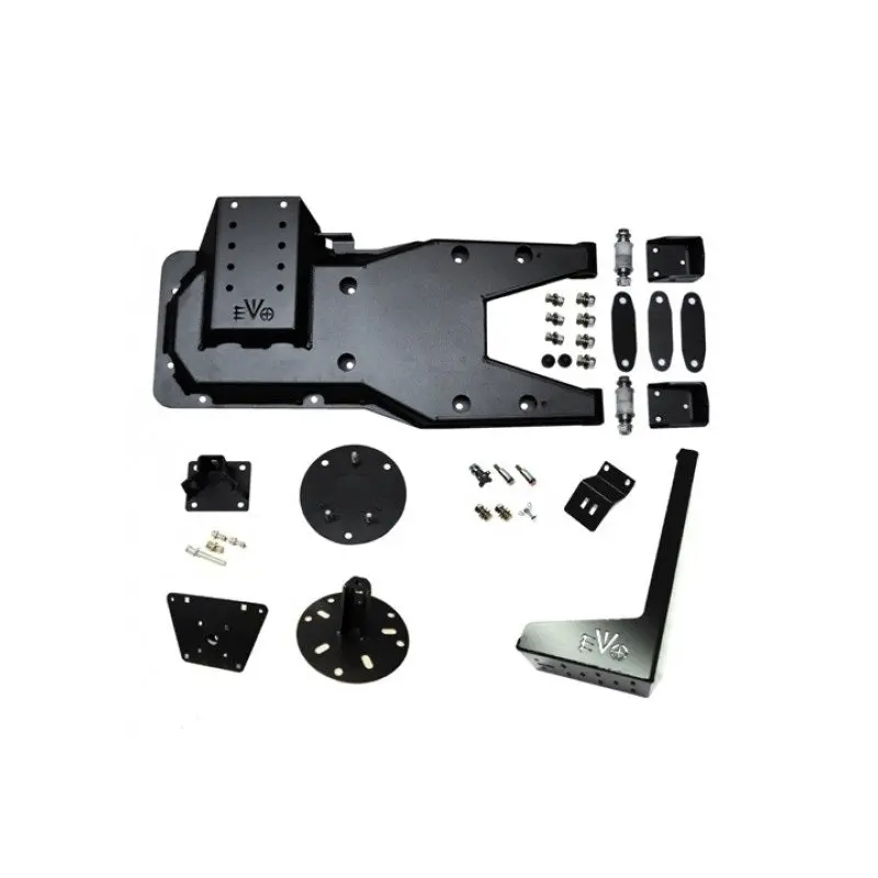 Evo Mfg Hd Hinged Gate Tire Carrier Kit & Mounts - '07-'18 Jeep Wrangler Jk Jku 1
