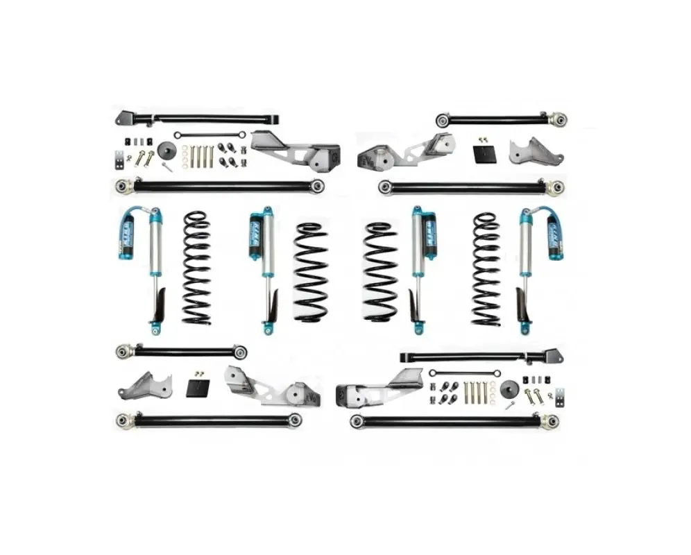 Evo Mfg 3.5" High Clearance Long Arm W/Evo Spec 2.5 Kings '18+ Jeep Wrangler Jlu 1