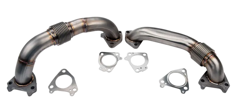 2001-2004 Duramax 2" Stainless Single Turbo Up Pipe Kit For Oem Manifolds W/ Gaskets 1