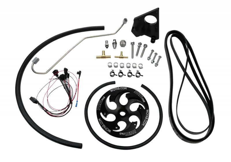 Wcfab 2006-2010 Lbz/Lmm Duramax Twin Cp3 Kit W/Black Anodized Pulley 1