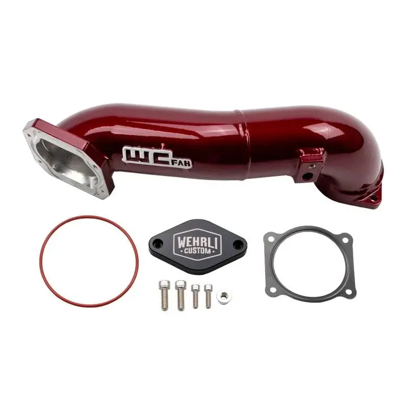 Wcfab 2011-2016 Lml Duramax Passenger Side Upper Crossover Intercooler Pipe Kit 1