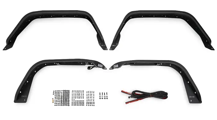 Dv8 Offroad Front & Rear Slim Fender Flares For '20+ Jeep Gladiator Jt Truck 1