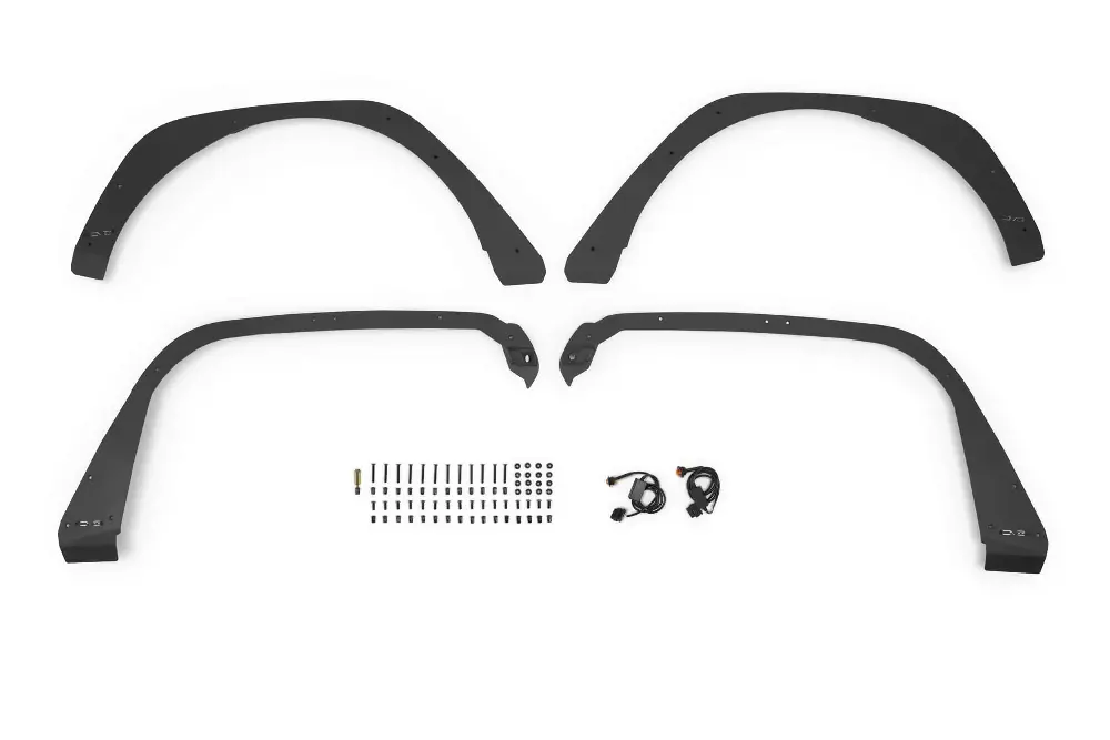 Dv8 Offroad Front & Rear Fender Deletes - Black Powdercoat For '18+ Jeep Wrangler Jl / Jlu 1