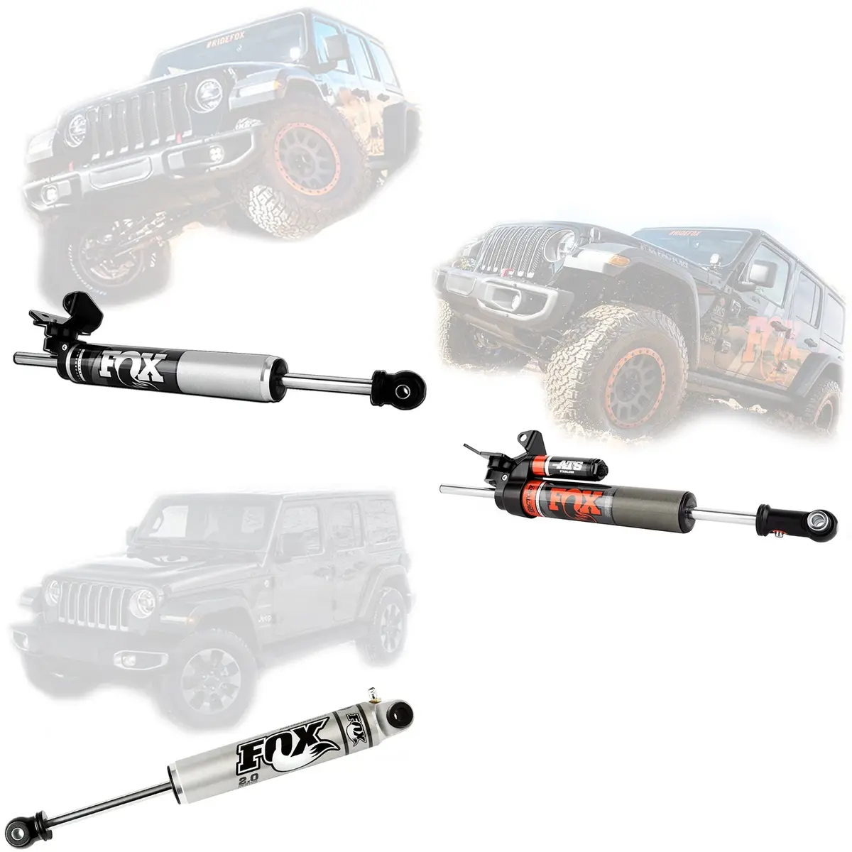 Fox 2.0 Performance Series Front Steering Stabilizer For '18-'25 Jeep Wrangler Jl / Jlu 1