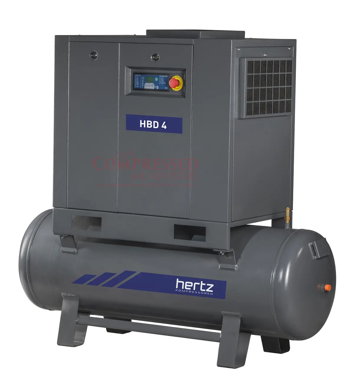 Hertz Kompressoren Hbd 4 Tm- 5Hp Belt Driven Rotary Screw Air Compressor,120 Gallon Air Receiver , 19 Cfm @ 125 Psi, 10 Year Warranty Available 3