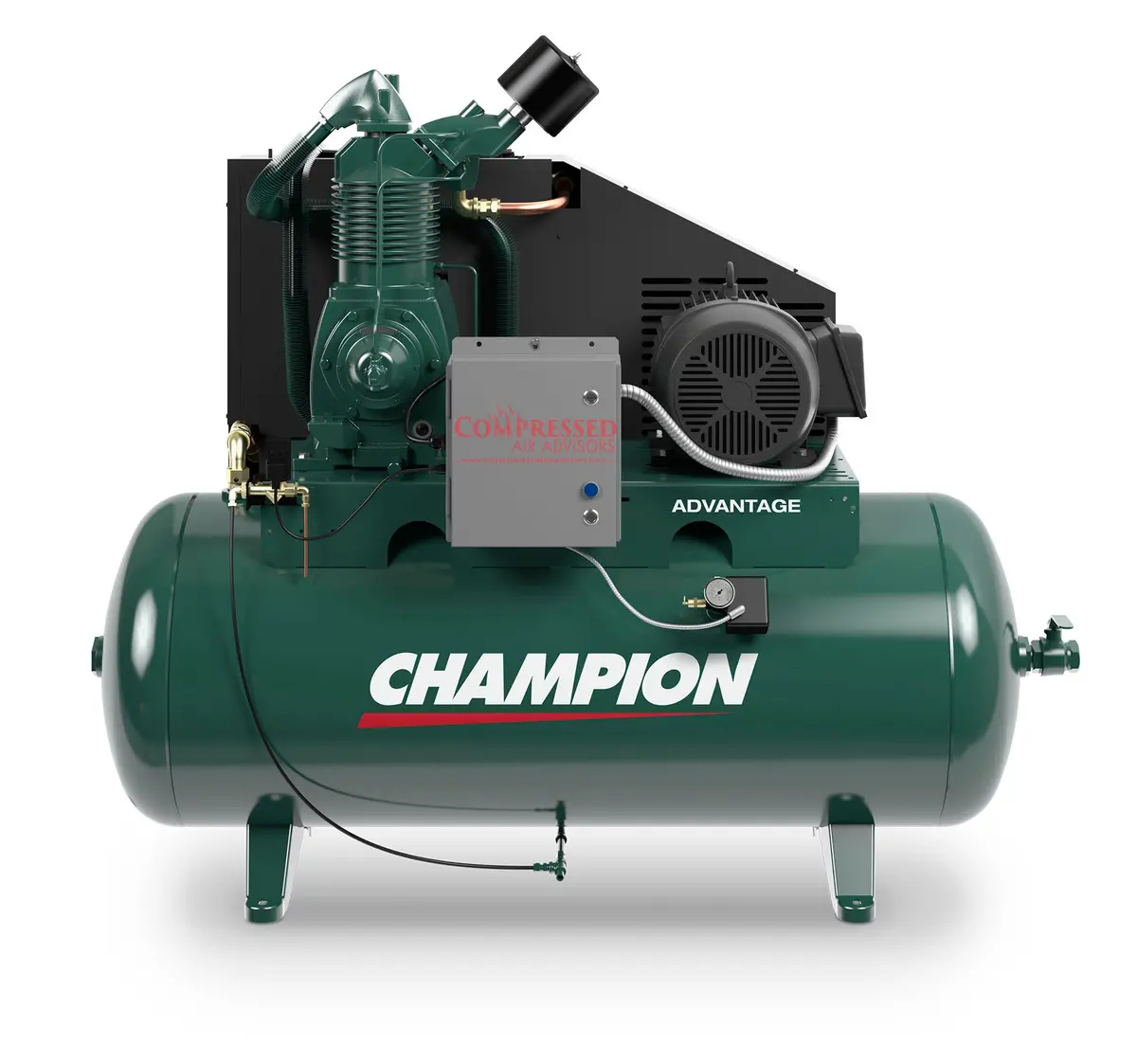Champion Hpl15-24 – Pl-Series 15 Hp Pressure-Lubricated Reciprocating Air Compressor | 240-Gallon Horizontal Tank 1
