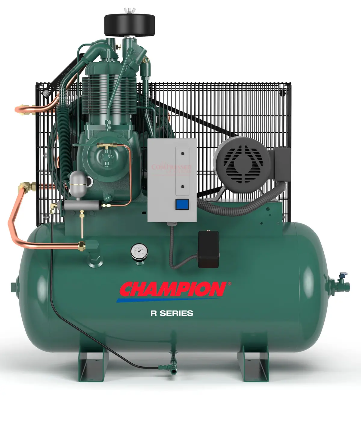 Champion Hr7f-6 - 7.5Hp, R Series, Two Stage Reciprocating Air Compressor, R15 Pump, 949 Rpm, 60 Gallon Horizontal Air Receiver, 22.3 Cfm @ 175 Psi 1