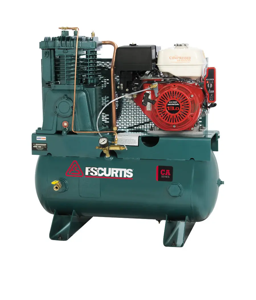 Fs Curtis Ca13-H - 13Hp Gas Engine Driven Two Stage Reciprocating Air Compressor, E57 Pump, Honda Engine,  22 Cfm @ 175 Psig 1